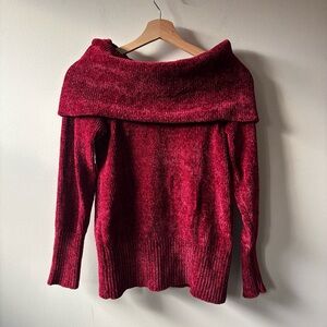 White House Black Market Elegant Turtleneck Red Sweater